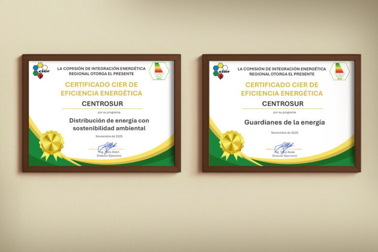Centrosur recibió Certificado CIER de Eficiencia Energética 2025